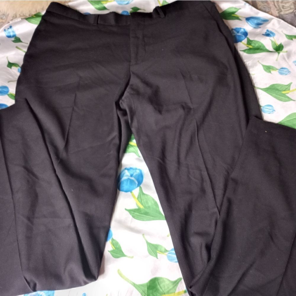 Perry Ellis 34×34 Slim Fit Black Full Length Zipper Pockets Men's Dress Pants